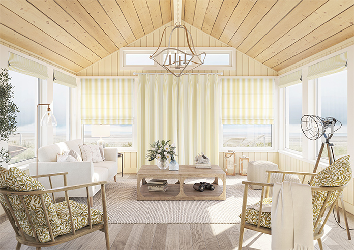 Lace Stripes, Saffron - Made to Measure Curtains - Image 15